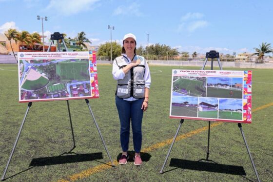 Atenea Gómez Ricalde anuncia rehabilitación integral de Complejo Deportivo de la Salina Grande