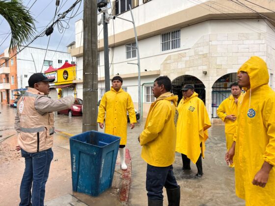 Gobierno Municipal activa Operativo Tormenta en Isla Mujeres ante las fuertes lluvias